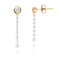 Pendientes en oro con Diamante SI1 (H) (de Melo)