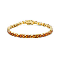 Brazalete en plata con Citrino de Madeira