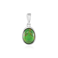 Colgante en plata con Turquesa verde Mohave Kingman