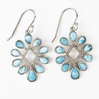 Pendientes en plata con Larimar