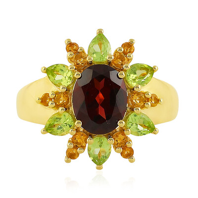 Anillo en plata con Rodolita frambuesa