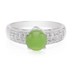 Anillo en plata con Crisoprasa imperial