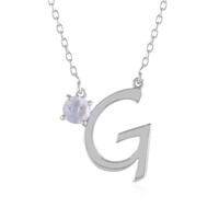 Collar en plata con Piedra de Luna arcoíris