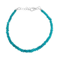 Brazalete en plata con Ópalo verde de Etiopia