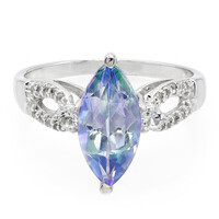 Anillo en plata con Topacio Neptuno