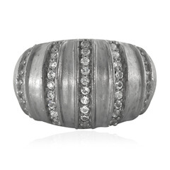 Anillo en plata con Topacio blanco