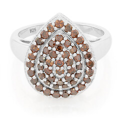 Anillo en plata con Diamante rojo