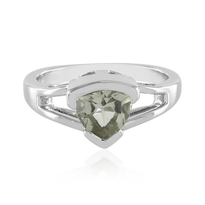 Anillo en plata con Amatista verde
