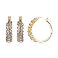 Pendientes en latón con Diamante I3 (I) (Juwelo Style)