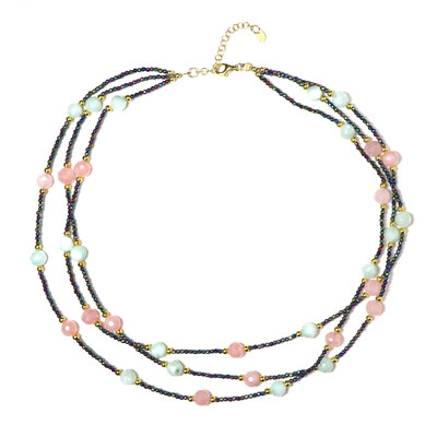 Collar en plata con Hematita dorada (Riya)