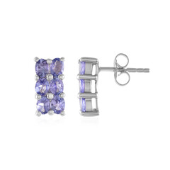 Pendientes en plata con Tanzanita
