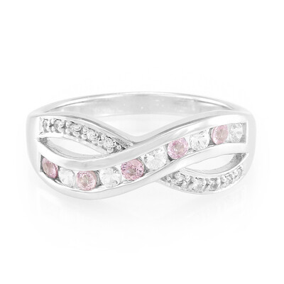 Anillo en plata con Zafiro de Ceilán rosa