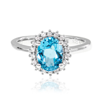 Anillo en plata con Topacio de Marambaia