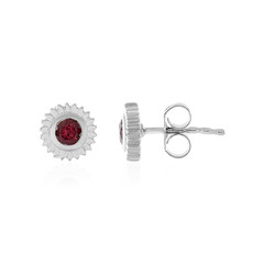 Pendientes en plata con Rubelita