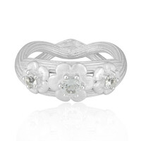Anillo en plata con Topacio blanco
