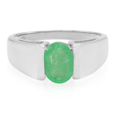 Anillo en plata con Esmeralda de Bahía