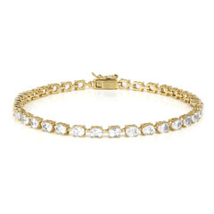 Brazalete en plata con Topacio blanco