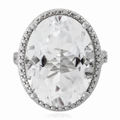 Anillo en plata con Cuarzo blanco