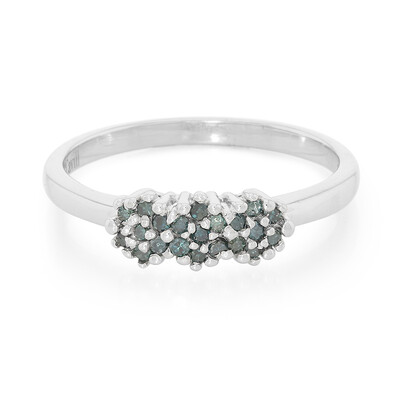 Anillo en plata con Diamante fantasía