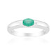 Anillo en plata con Esmeralda de Zambia