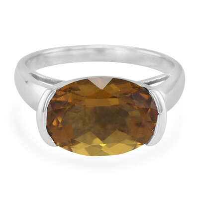 Anillo en plata con Cuarzo cognac
