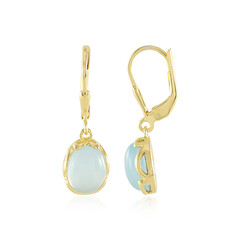 Pendientes en plata con Calcedonia azul