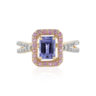 Anillo en oro con Tanzanita