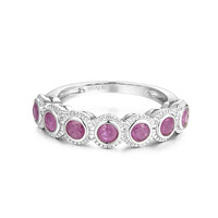 Anillo en plata con Rubí de Mozambique