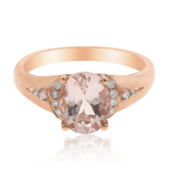 Anillo en oro con Morganita AAA