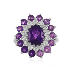 Anillo en plata con Amatista de Zambia