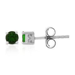Pendientes en plata con Diópsido de Rusia