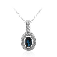 Collar en plata con Topacio azul de Londres