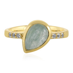 Anillo en plata con Aguamarina