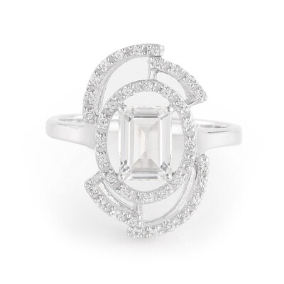 Anillo en plata con Topacio glacial