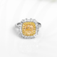 Anillo en oro con Diamante amarillo SI2 (CIRARI)