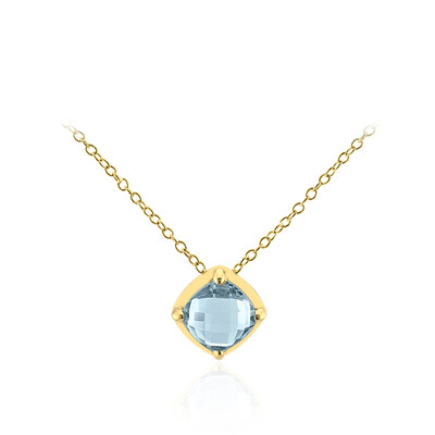 Collar en plata con Topacio azul cielo