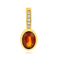 Colgante en oro con Cianita naranja de Tanzania