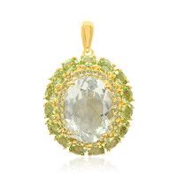 Colgante en plata con Amatista verde
