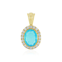 Colgante en plata con Ópalo azul de Etiopía