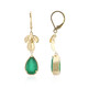 Pendientes en plata con Ágata verde