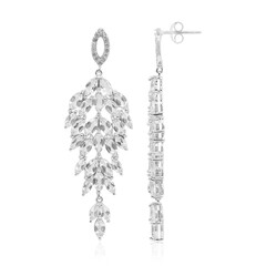 Pendientes en plata con Topacio blanco