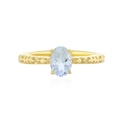 Anillo en plata con Aguamarina
