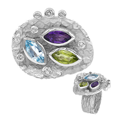 Anillo en plata con Peridoto (MONOSONO COLLECTION)
