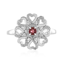 Anillo en plata con Turmalina rosa de Nigeria
