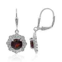 Pendientes en plata con Granate