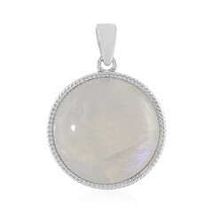 Colgante en plata con Piedra de Luna arcoíris