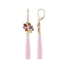 Pendientes en plata con Calcedonia lavanda (KM by Juwelo)