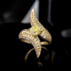 Anillo en oro con Diamante amarillo SI1 (de Melo)