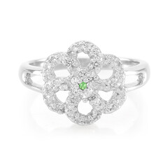 Anillo en plata con Tsavorita Kenia