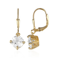 Pendientes en plata con Topacio blanco